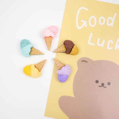 Colourful Double Scoop Ice Cream Pin