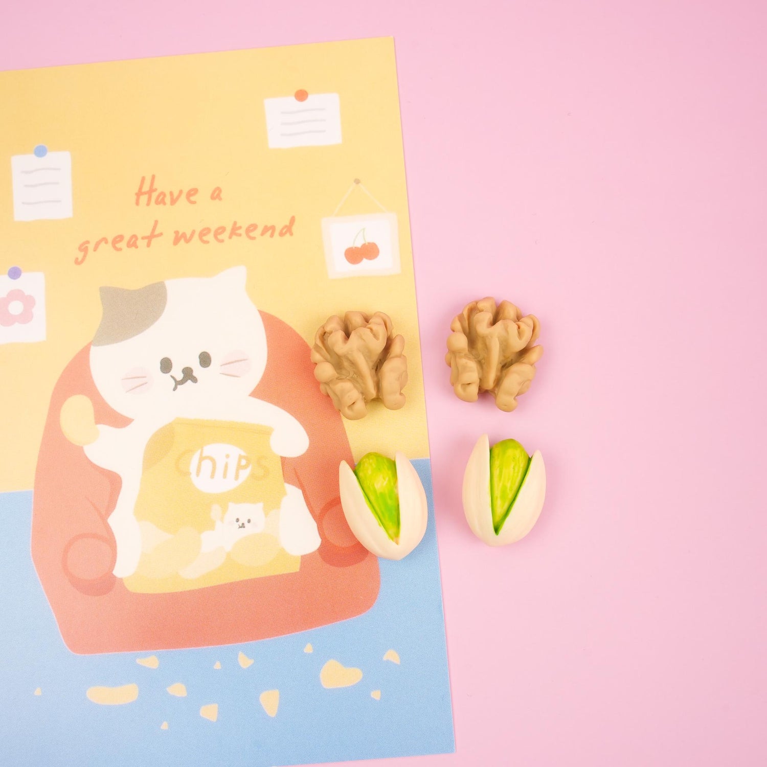 Pistachio and Walnut Magnet Set