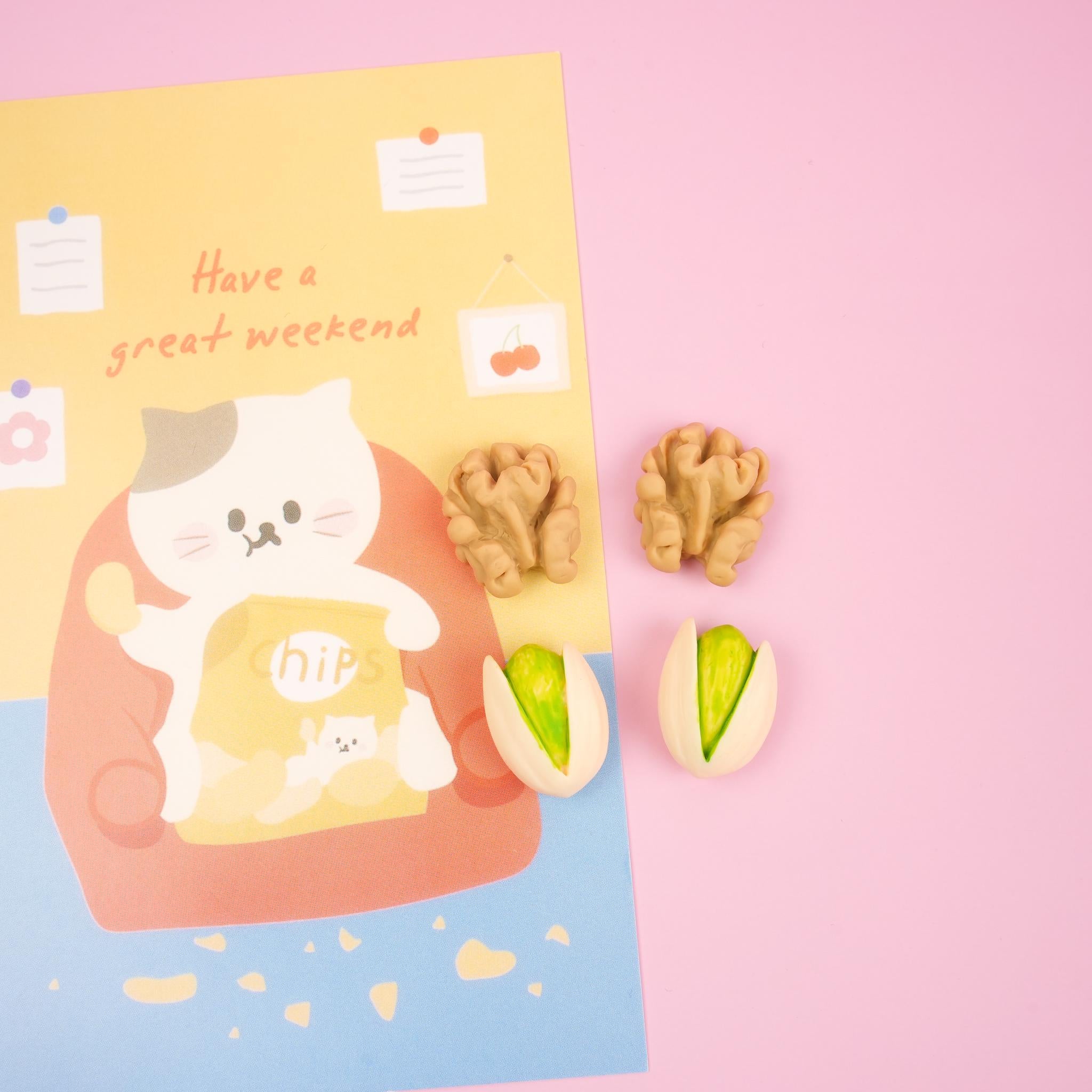 Pistachio and Walnut Magnet Set