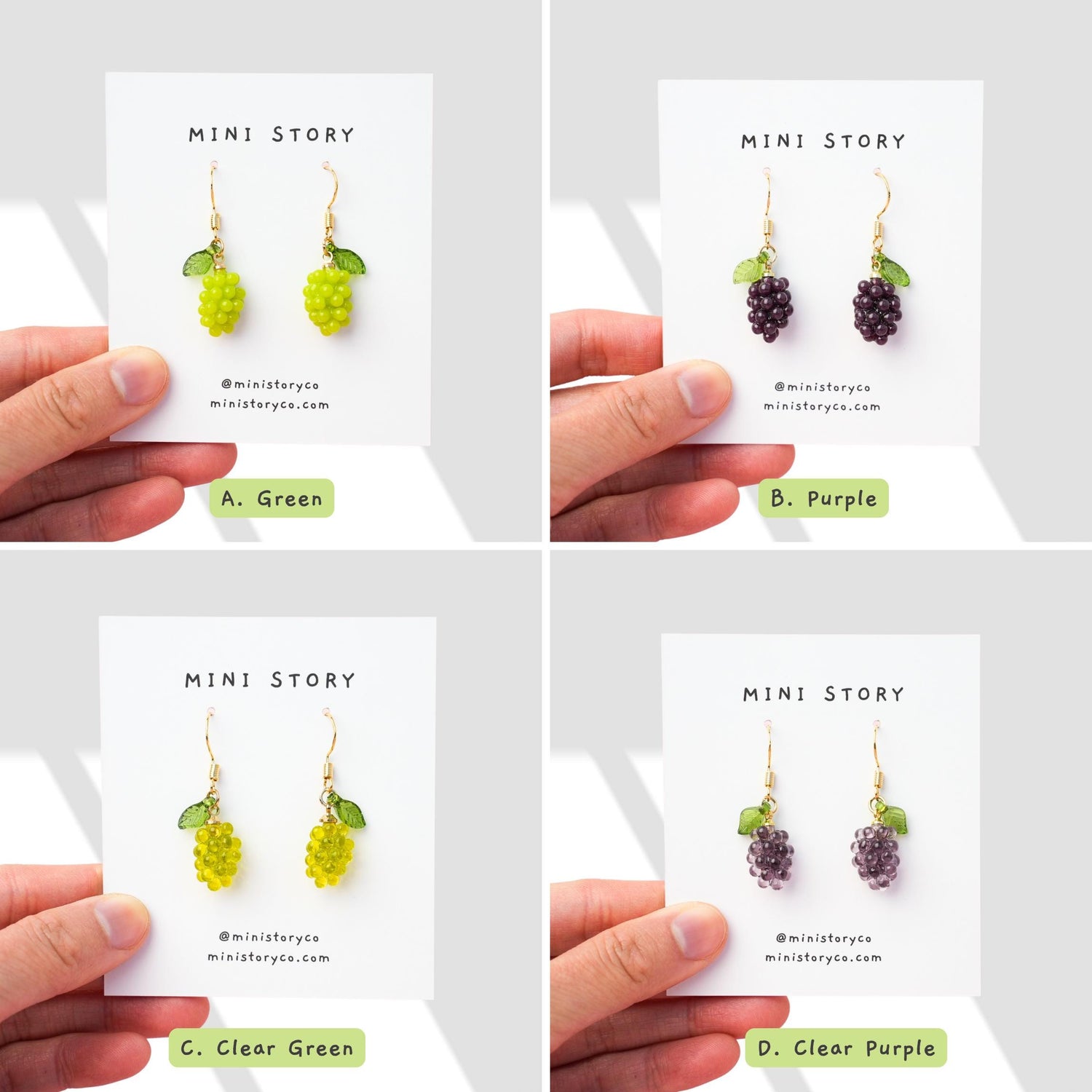 Grape Dangle Earrings