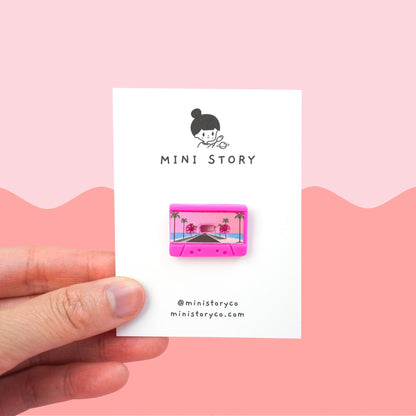Retro Cassette Tape Pin