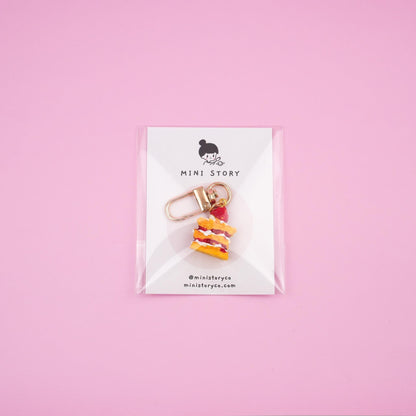 Strawberry Cake Keychain