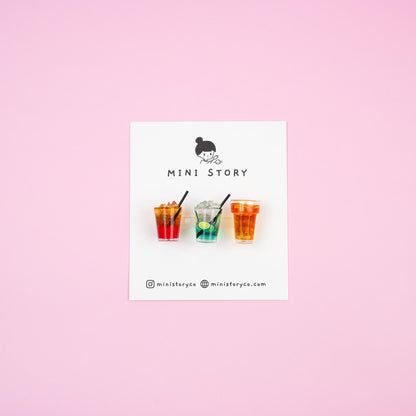 Refreshing Beverage Magnet Set | Iced Coffee, Bubble Tea, Lemon Juice, Soft Drinks, Mocktail Kitchen Decor