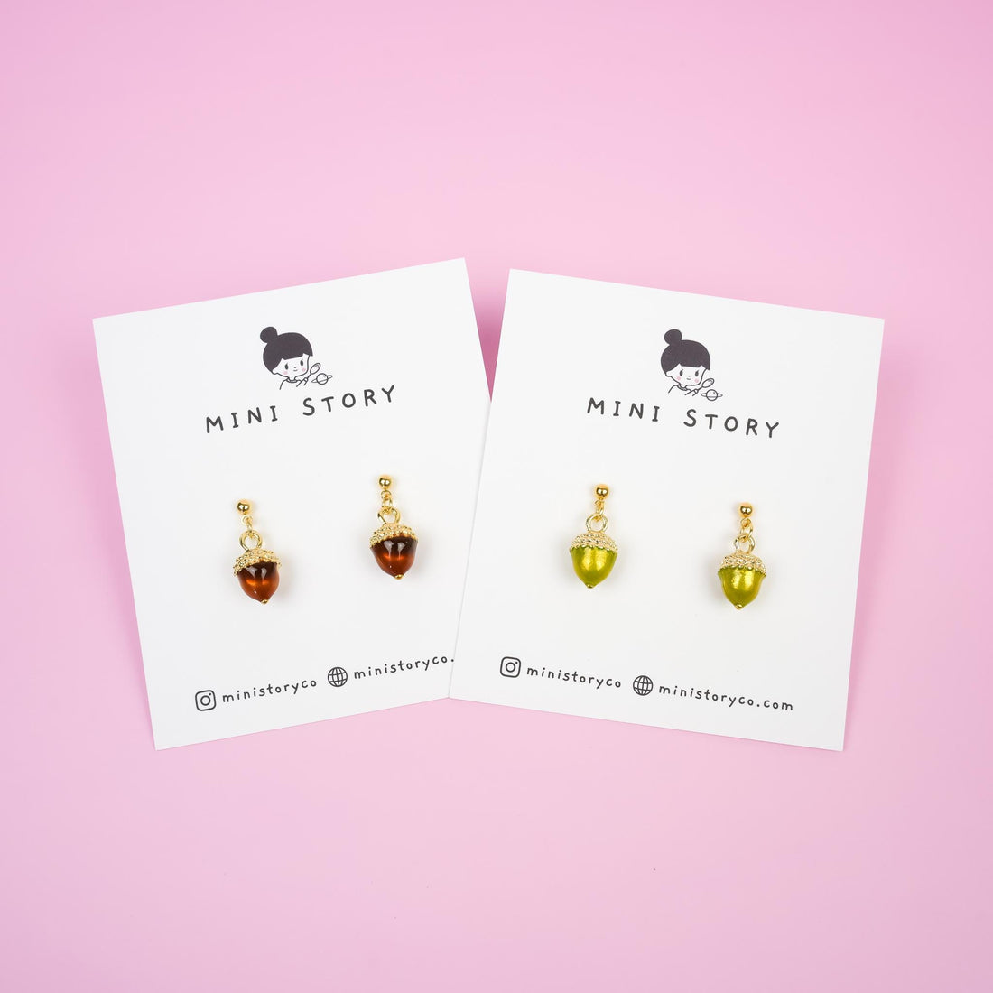 Acorn Nut Dangle Earrings