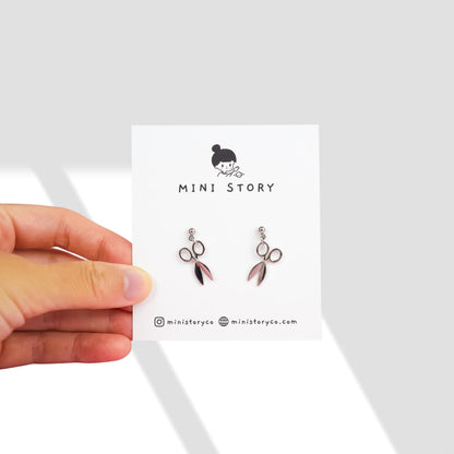 Silver Scissor Dangle Earrings