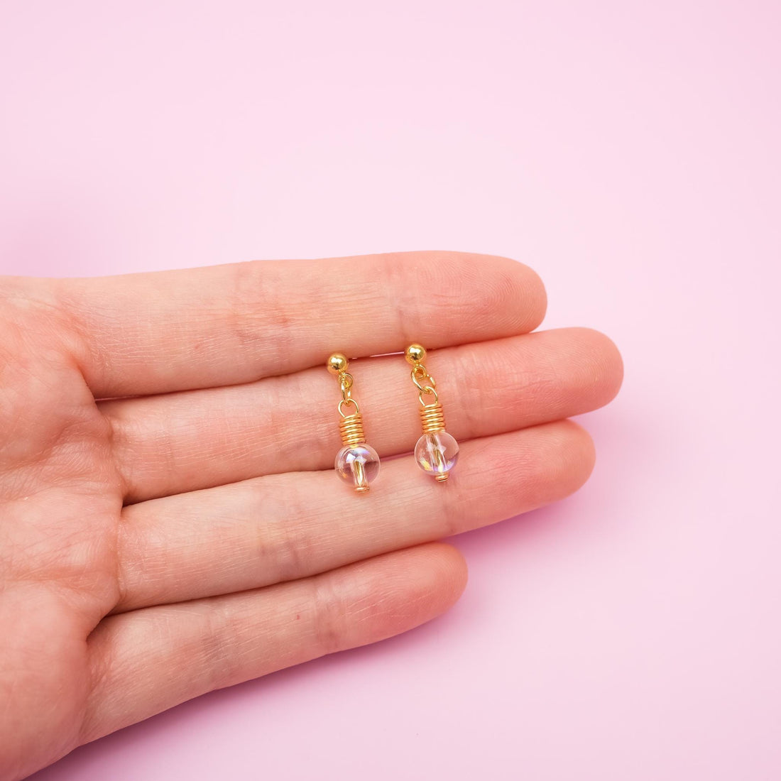 Gold Lightbulb Dangle Earrings