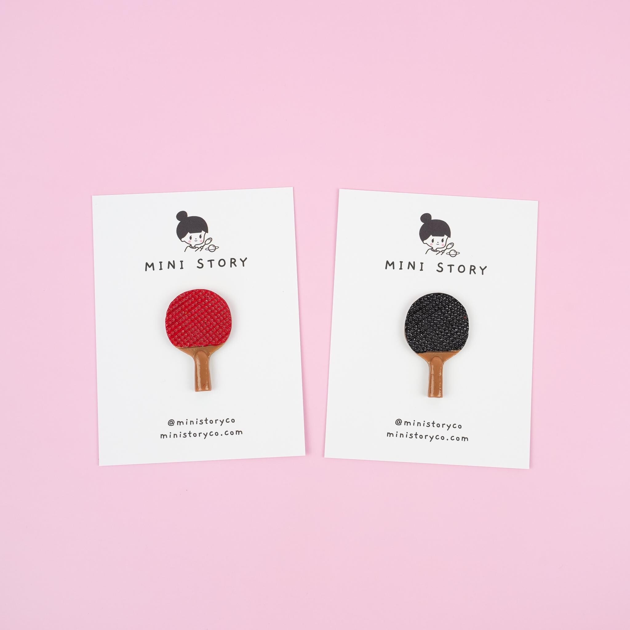 Ping Pong Bat Pin | Table Tennis Brooch