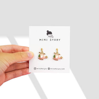 Colourful Helicopter Dangle Earrings