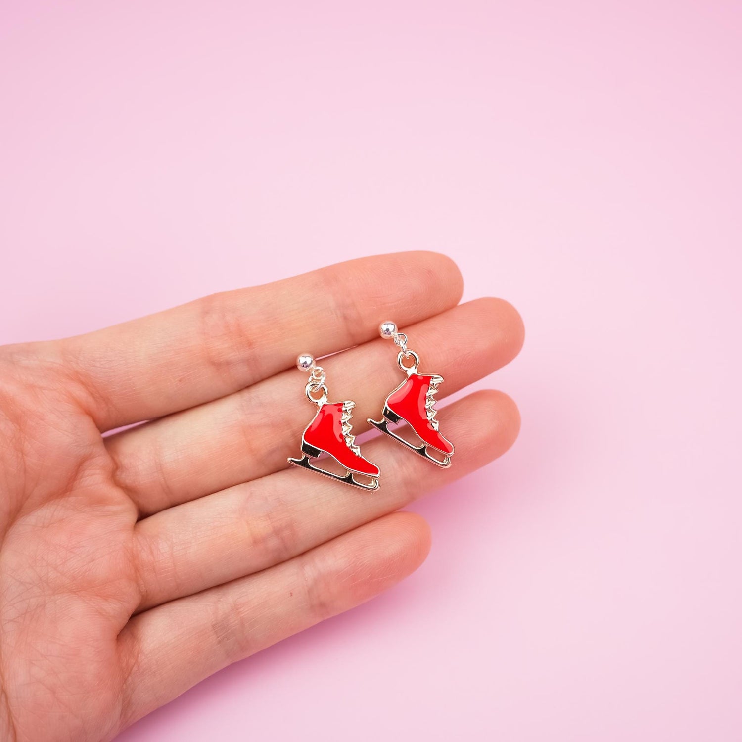 Ice Skates Dangle Earrings