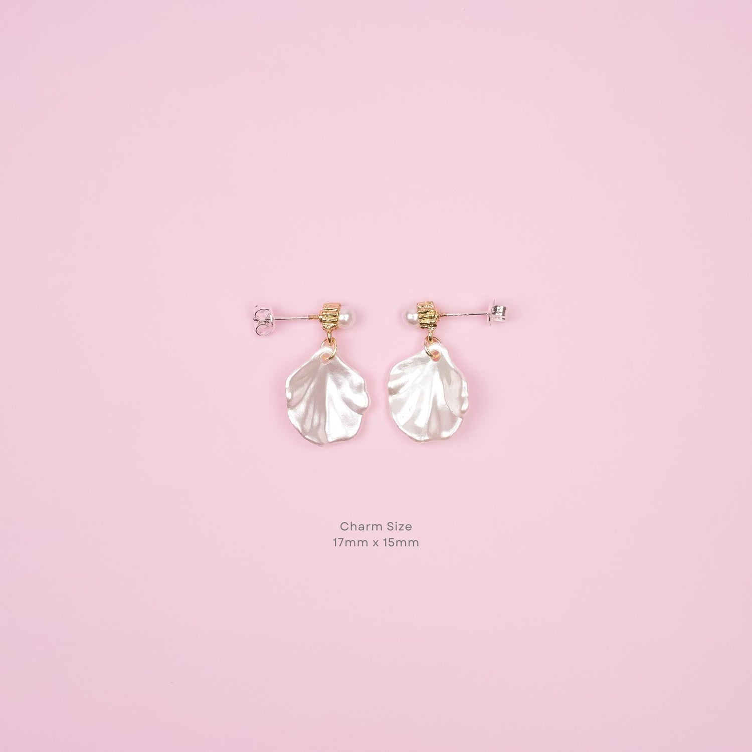 White Shell Pearl Dangle Earrings | Seashell Earrings | Handmade Boho Dangly | Gold Minimalist Earrings | Ocean Beach Wedding Jewelry