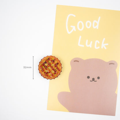 Apple Pie Magnet | Sweet Tart Fridge Magnet | Gourmet Miniature Food Kitchen Decor | Dessert Home Decor | Pie Lover&