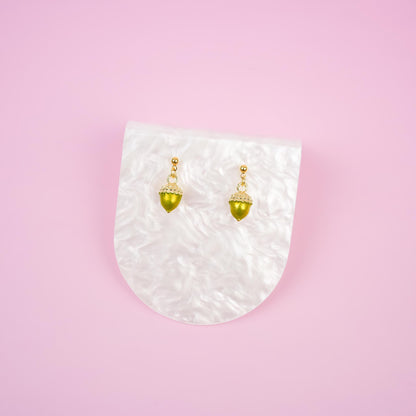 Acorn Nut Dangle Earrings