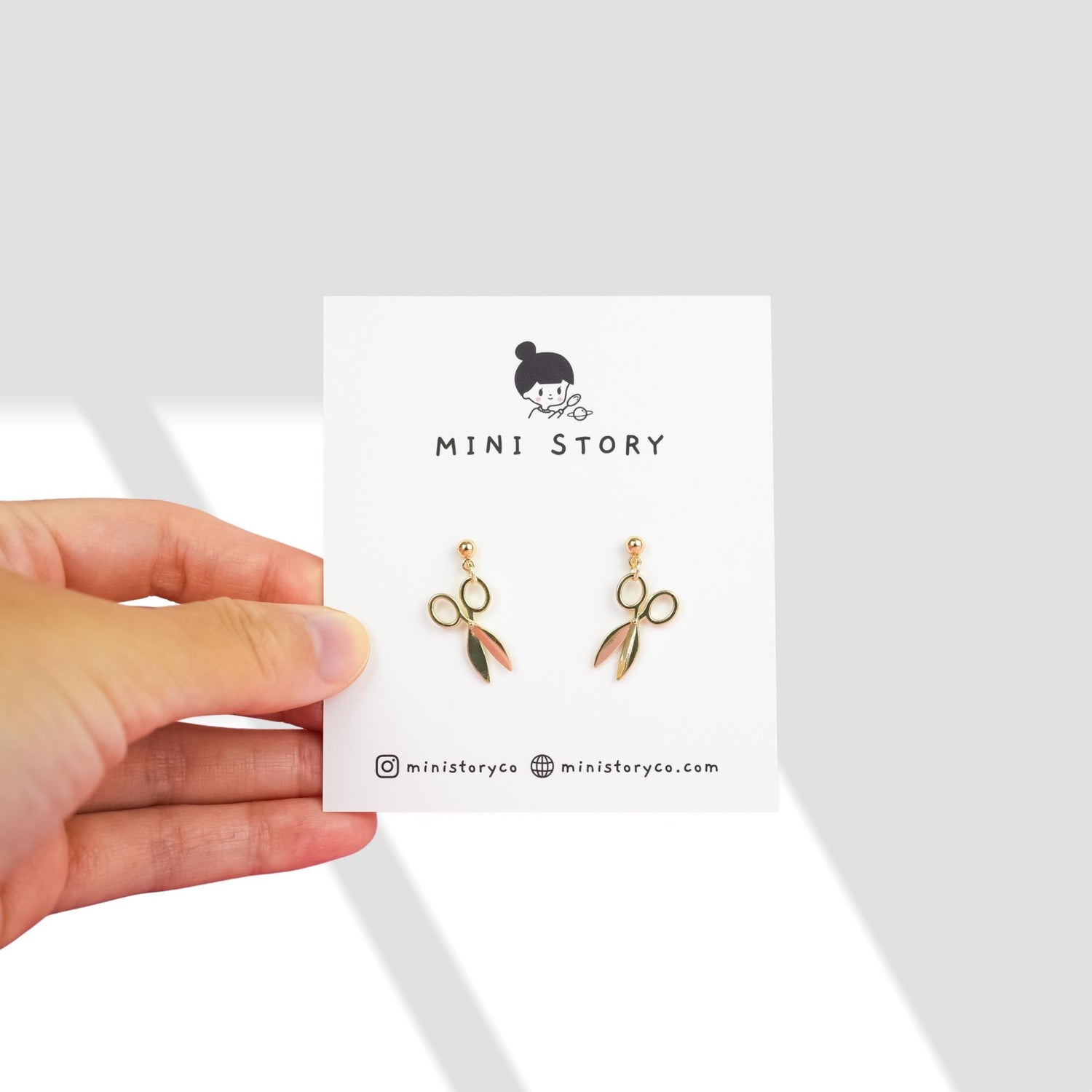 Silver Scissor Dangle Earrings