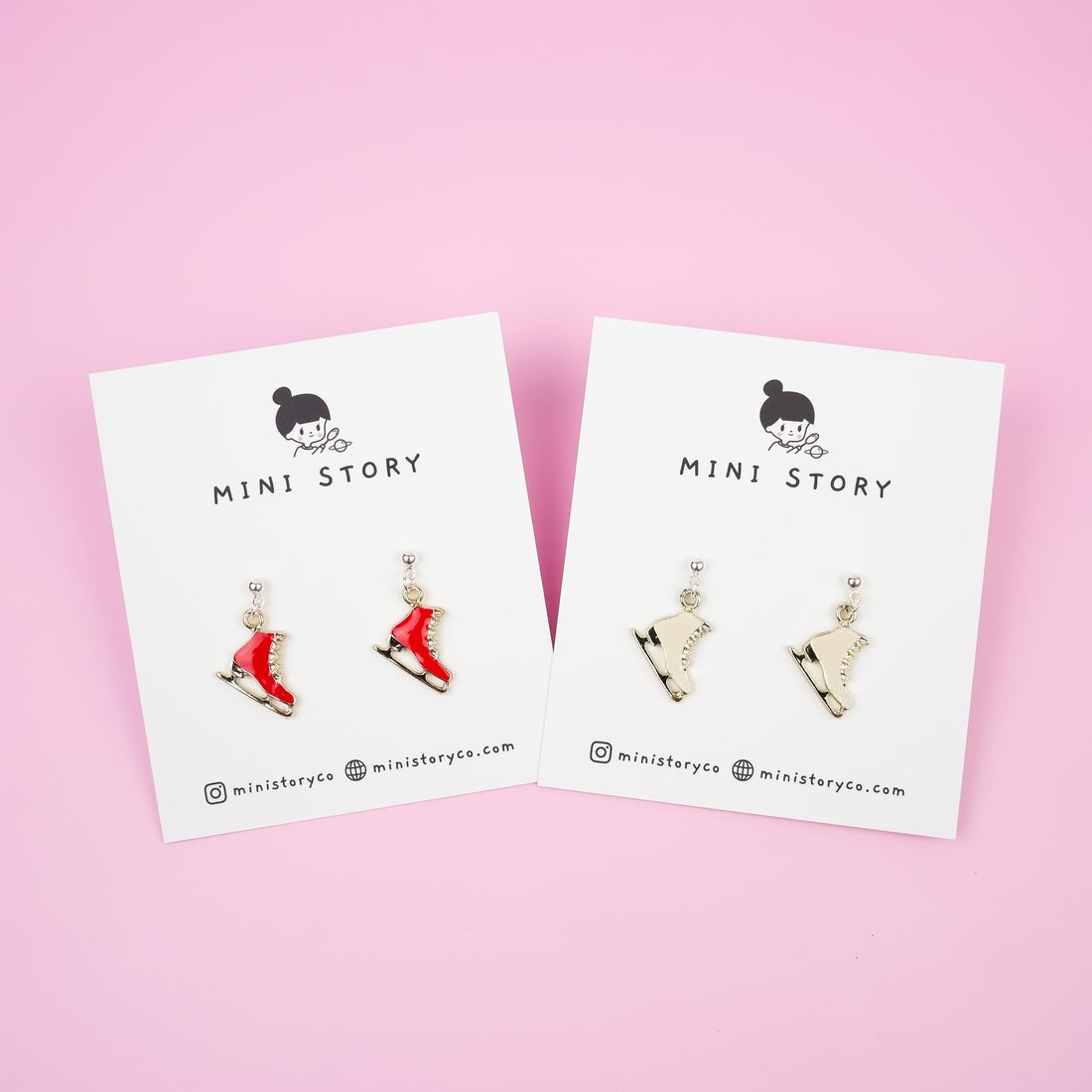 Ice Skates Dangle Earrings