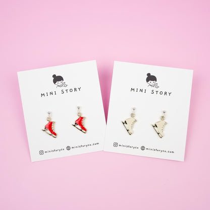 Ice Skates Dangle Earrings