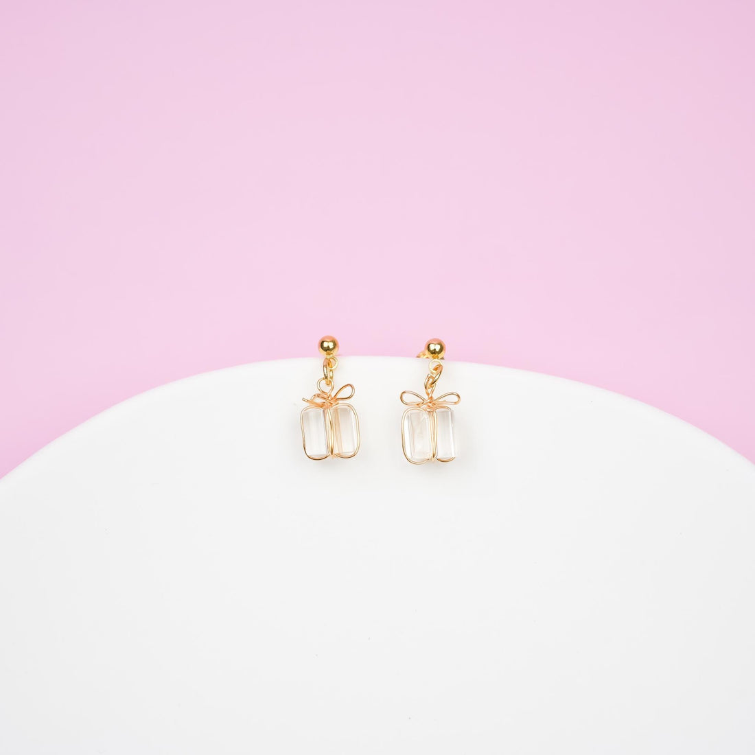 Crystal Present Dangle Earrings