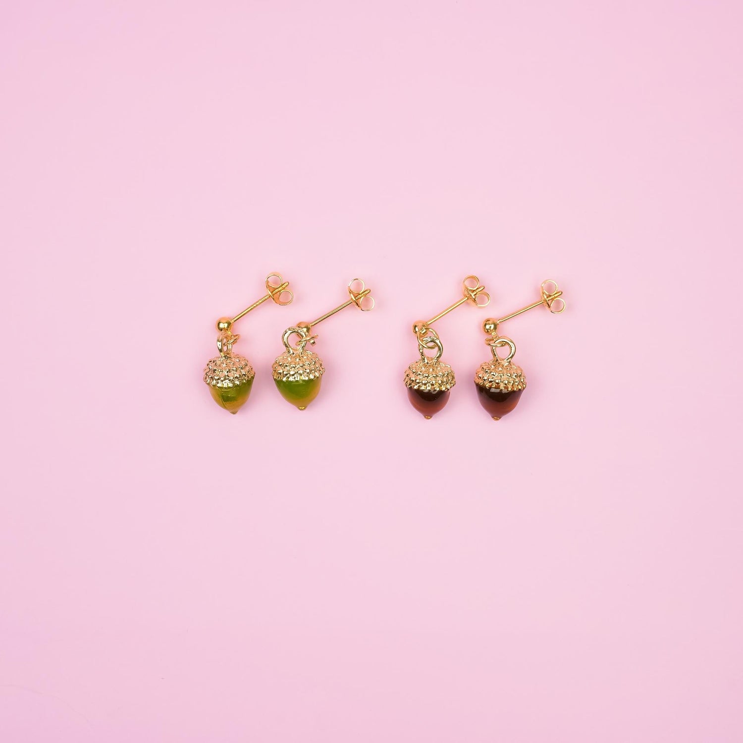 Acorn Nut Dangle Earrings