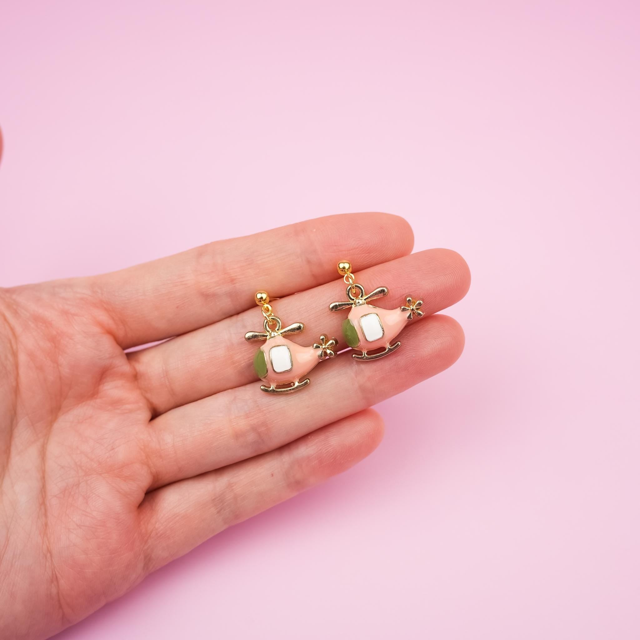 Colourful Helicopter Dangle Earrings