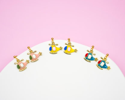 Colourful Helicopter Dangle Earrings