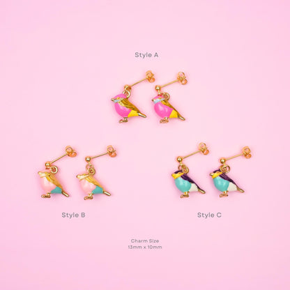Robin Bird Dangle Earrings