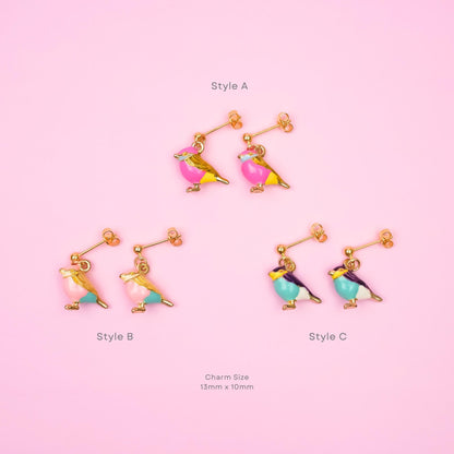Robin Bird Dangle Earrings