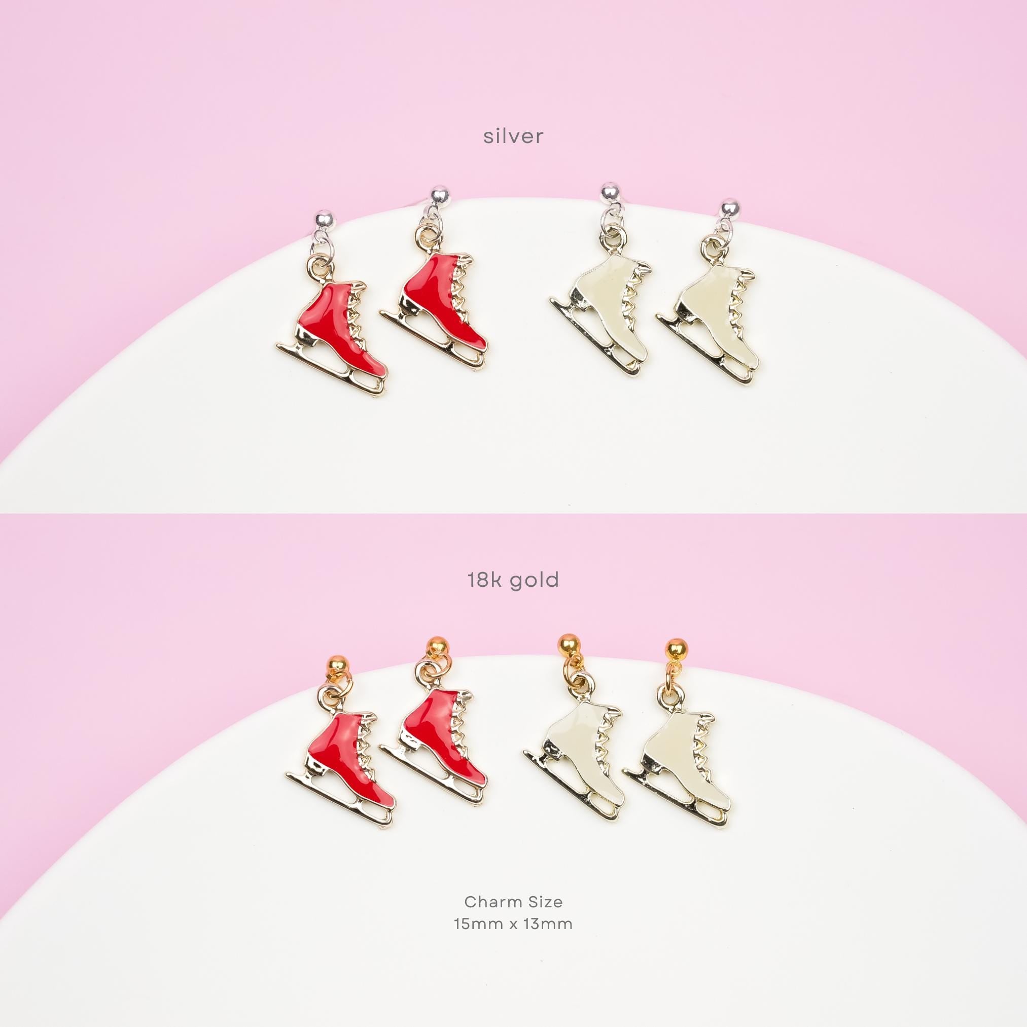 Ice Skates Dangle Earrings