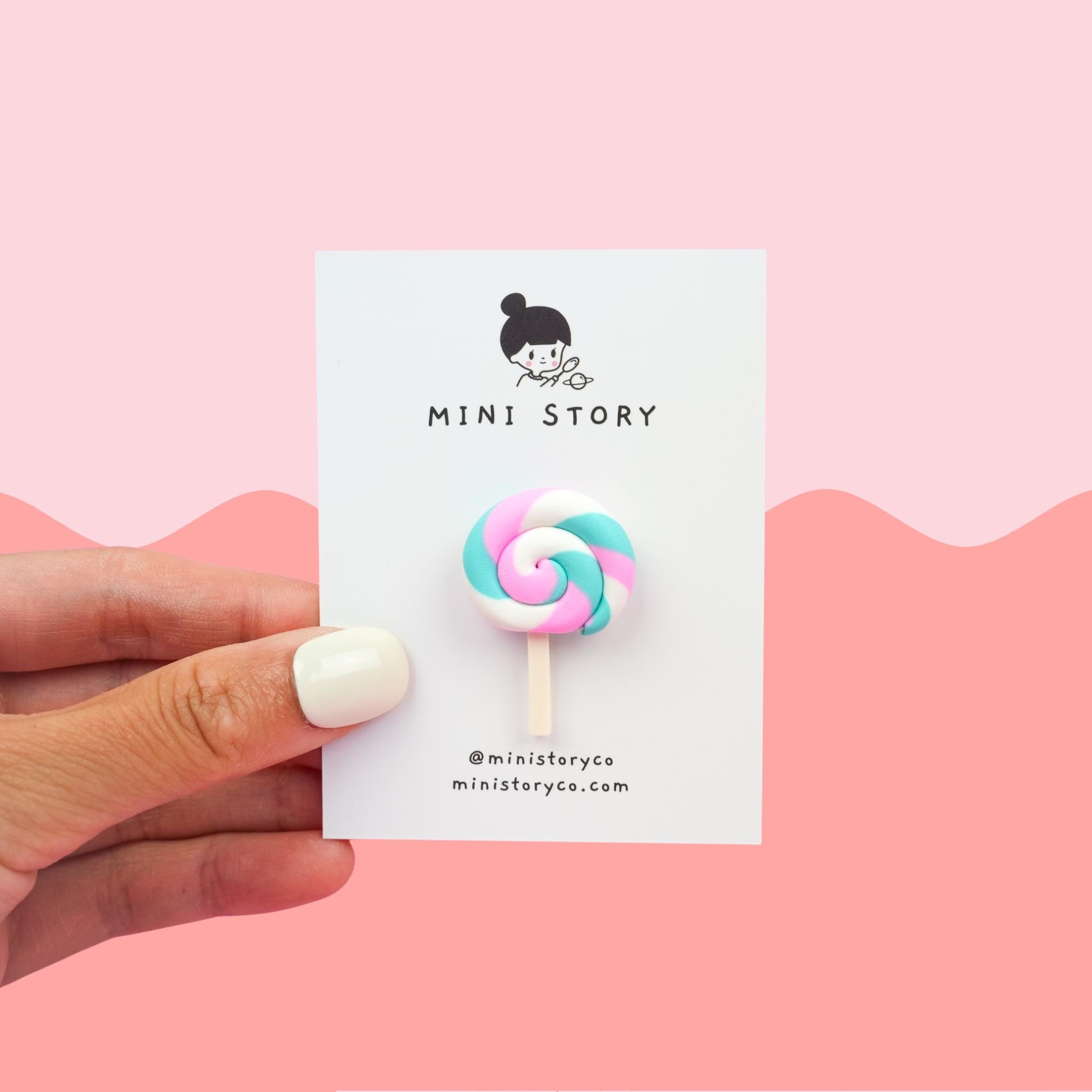 Swirl Lollipop Brooch