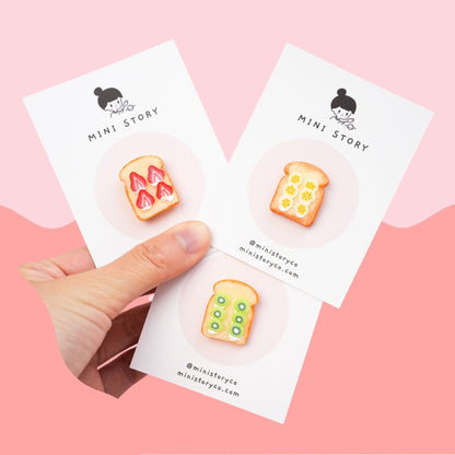 Kiwi Fruit on Toast Pin - Mini Story Co