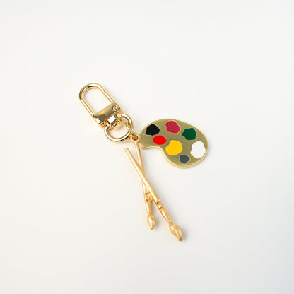 Paint Palette and Brush Keychain - Mini Story Co