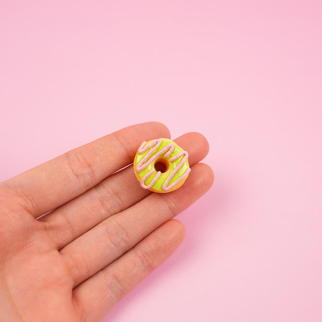 Pink Green Donut Pin - Mini Story Co