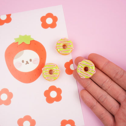 Pink Green Donut Pin - Mini Story Co