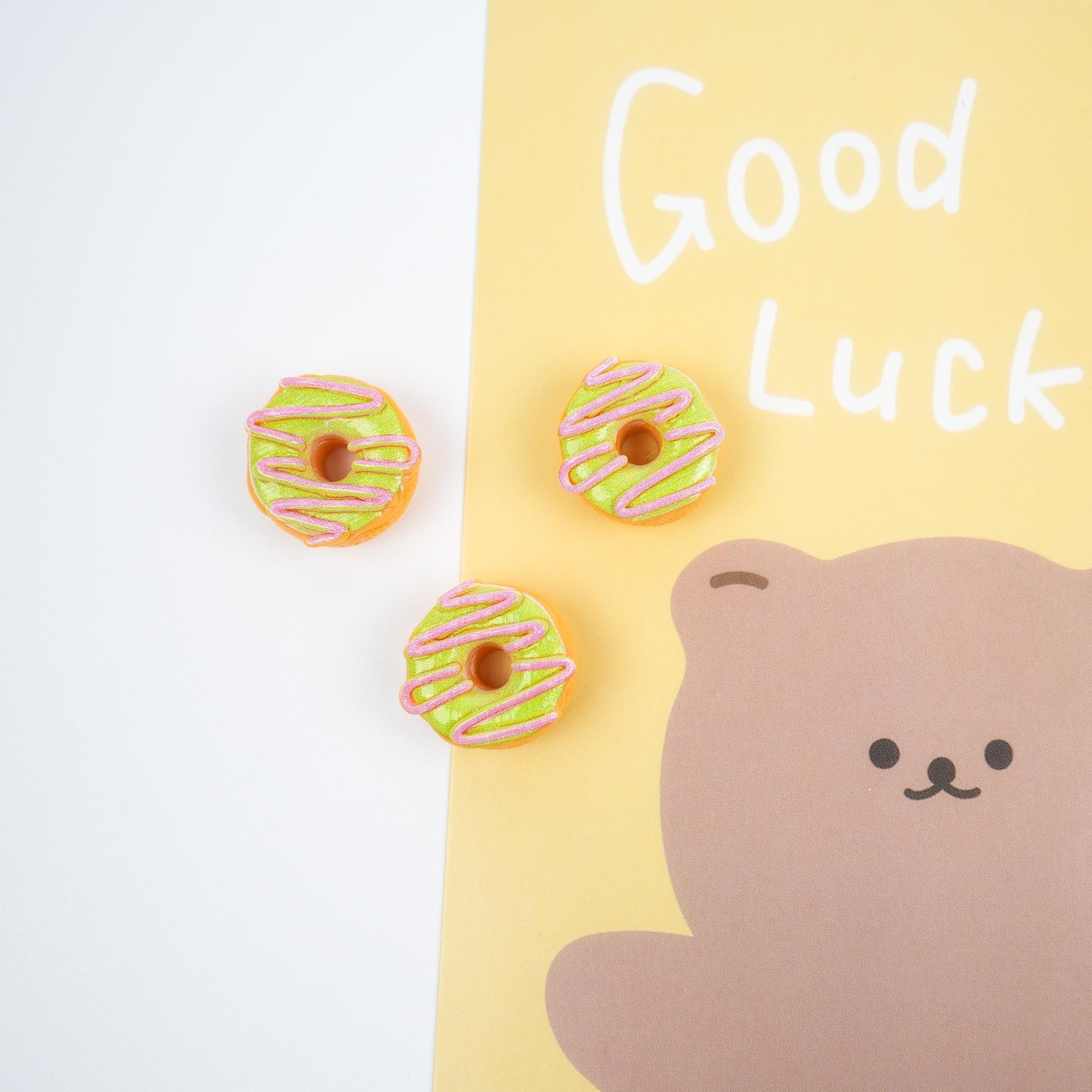 Pink Green Donut Pin - Mini Story Co