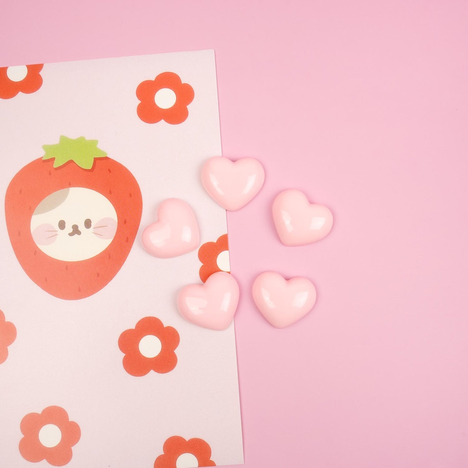 Pink Heart Magnet Set - Mini Story Co