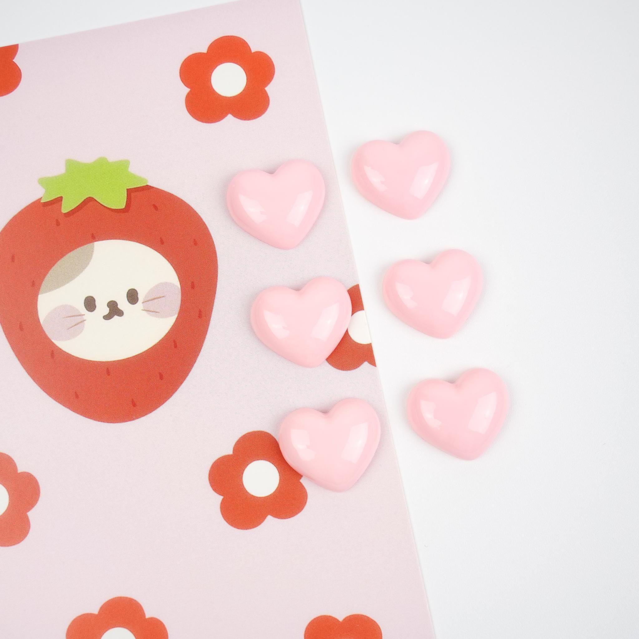 Pink Heart Magnet Set - Mini Story Co