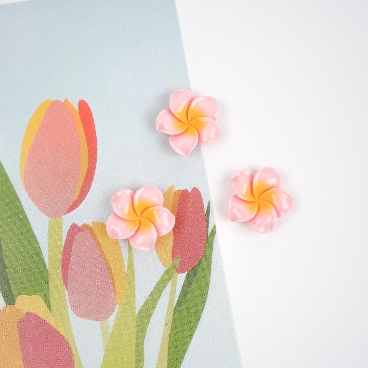 Plumeria Flower Magnet Set - Mini Story Co