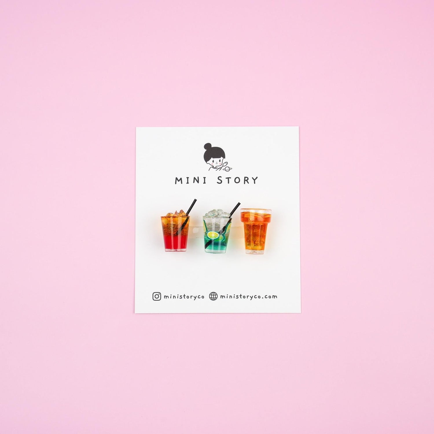 Refreshing Beverage Magnet Set | Iced Coffee, Bubble Tea, Lemon Juice, Soft Drinks, Mocktail Kitchen Decor - Mini Story Co