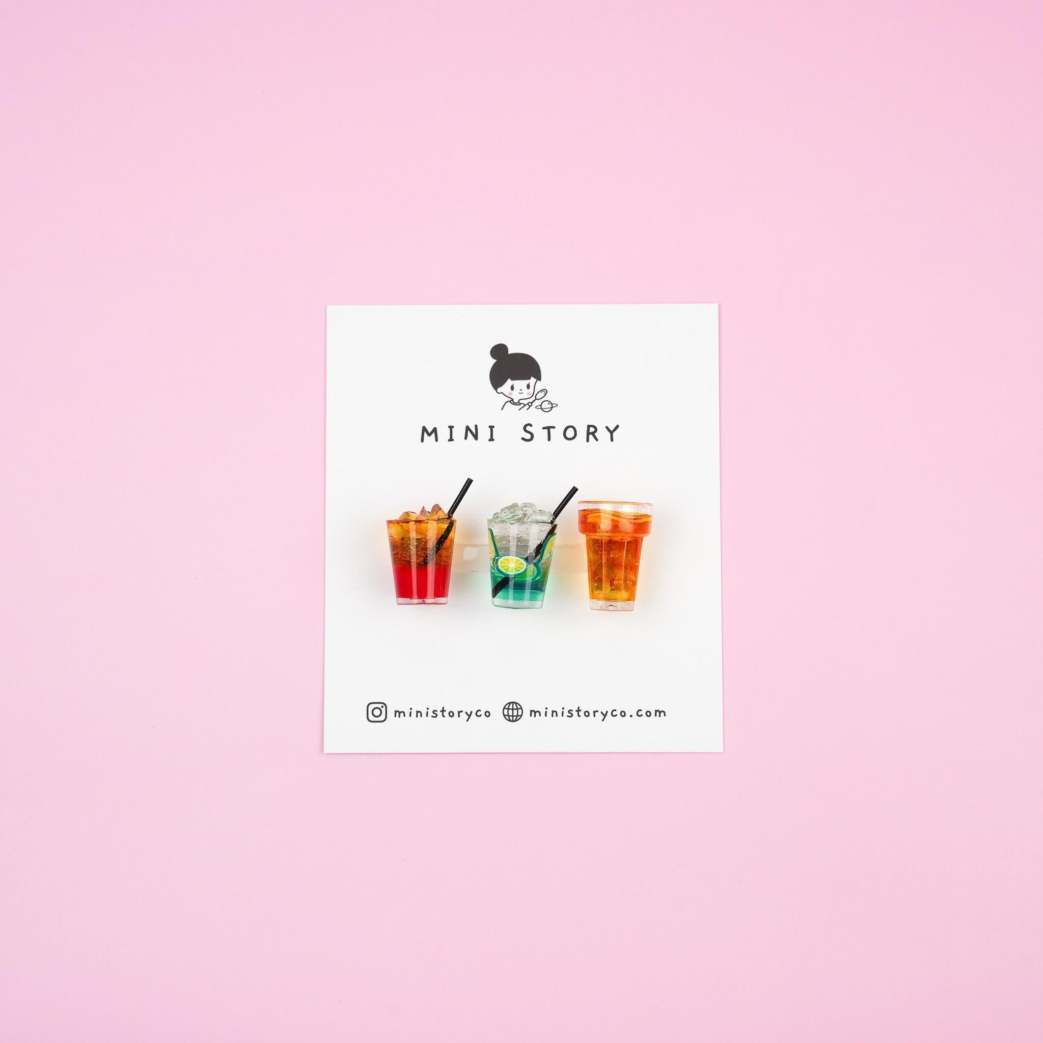 Refreshing Beverage Magnet Set | Iced Coffee, Bubble Tea, Lemon Juice, Soft Drinks, Mocktail Kitchen Decor - Mini Story Co