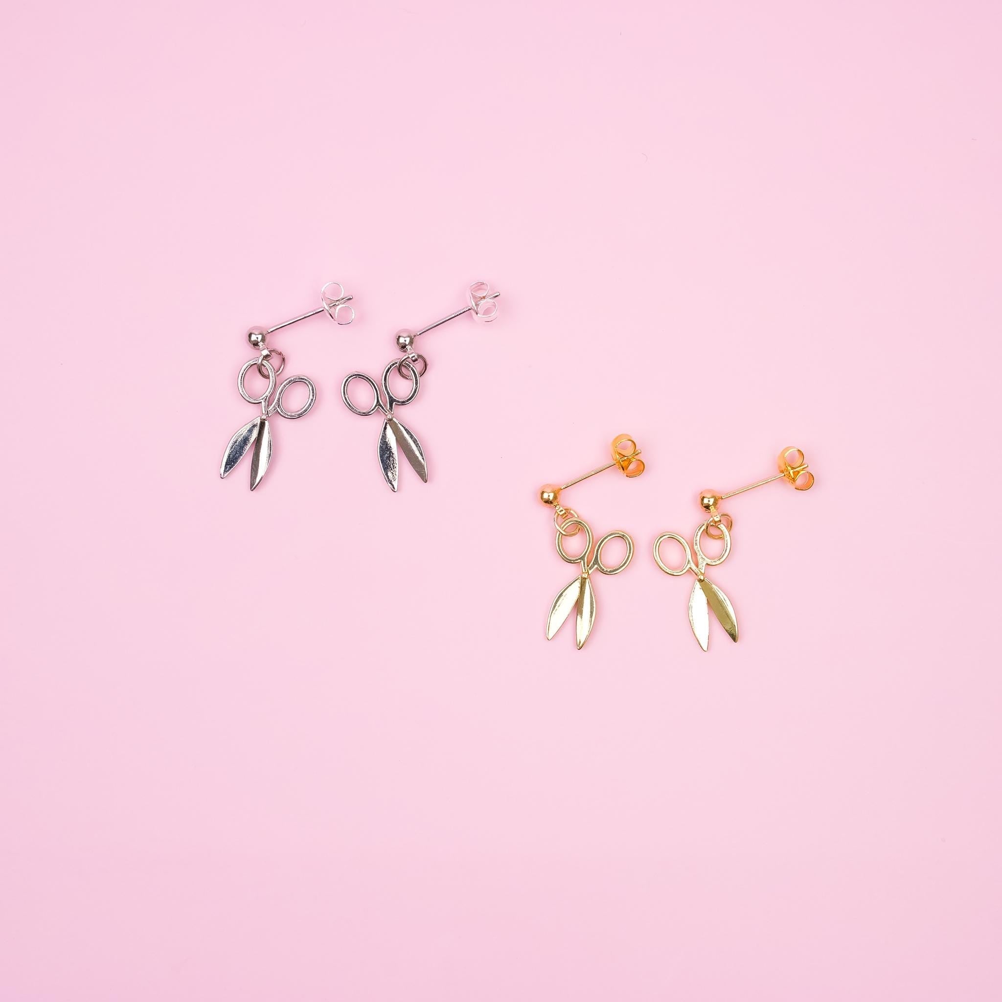 Silver Scissor Dangle Earrings - Mini Story Co