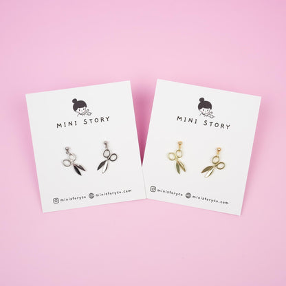 Silver Scissor Dangle Earrings - Mini Story Co