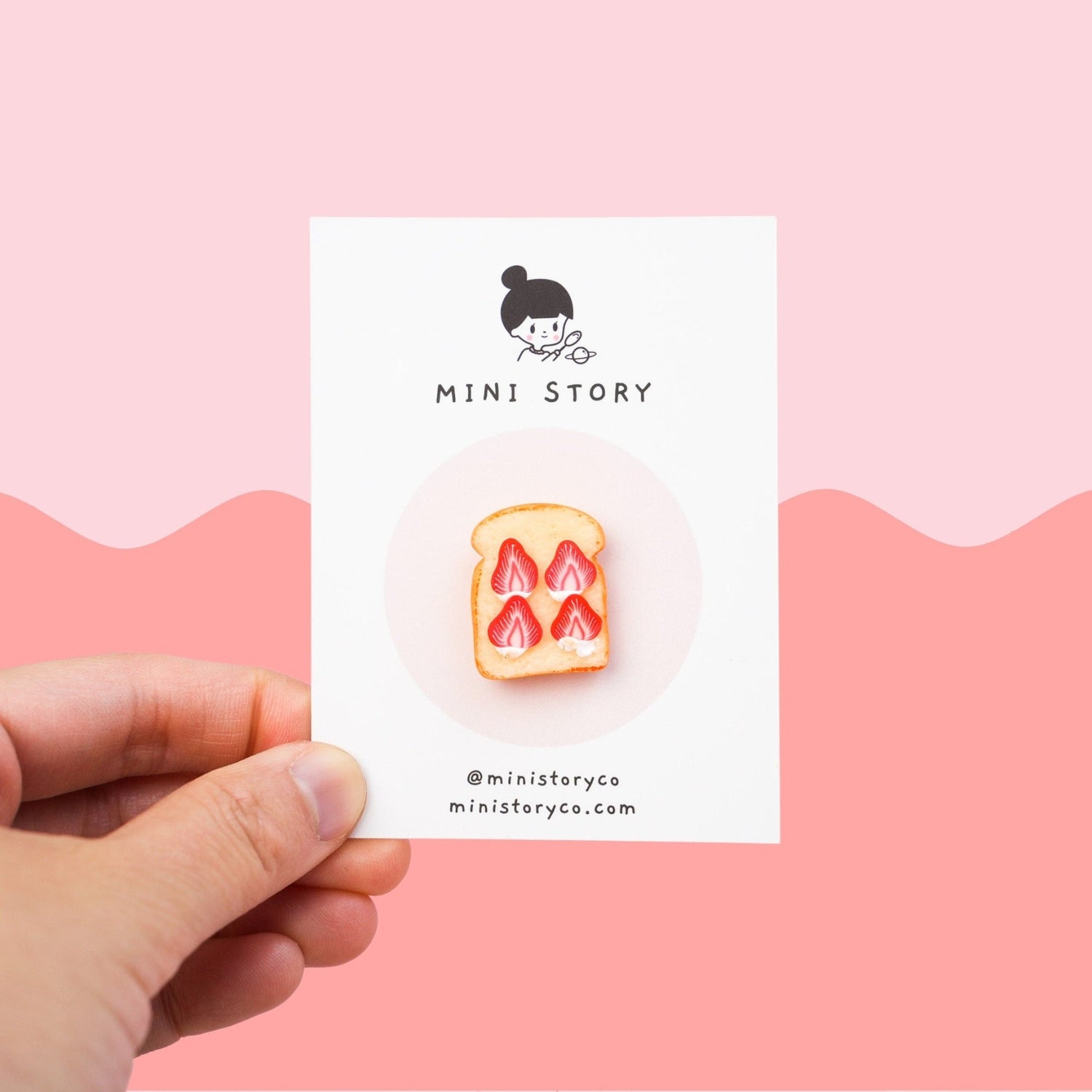 Strawberry Toast Pin - Mini Story Co