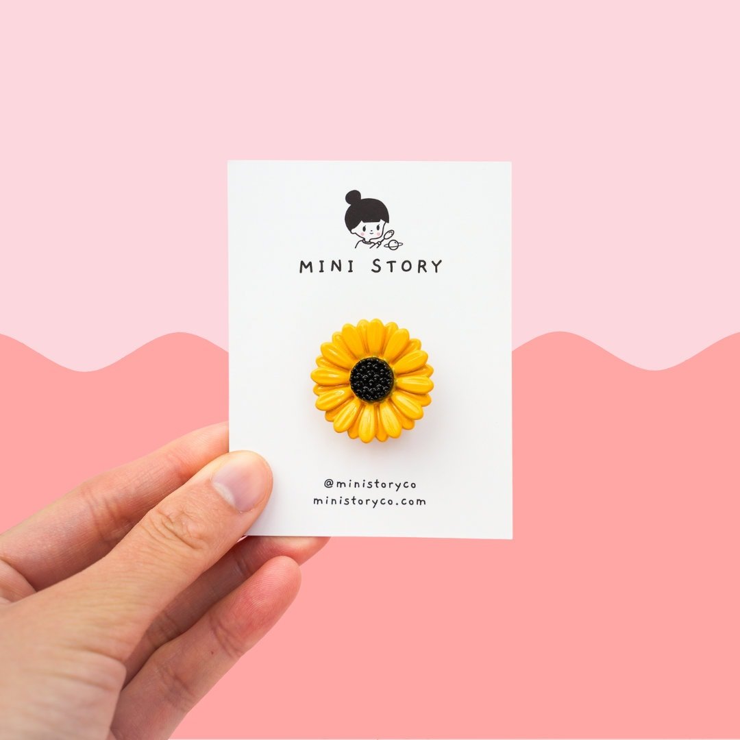 Sunflower Brooch - Mini Story Co