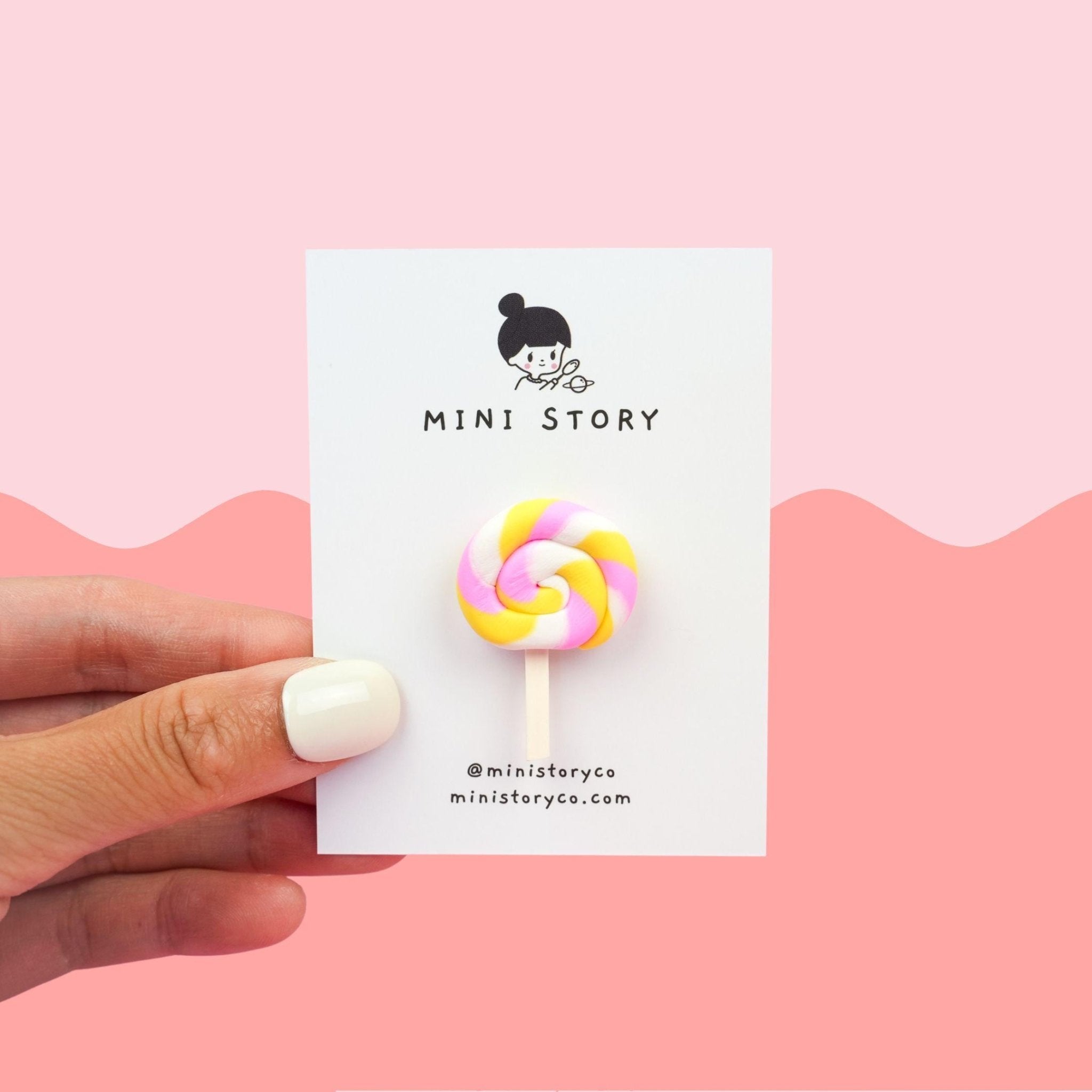 Swirl Lollipop Brooch - Mini Story Co