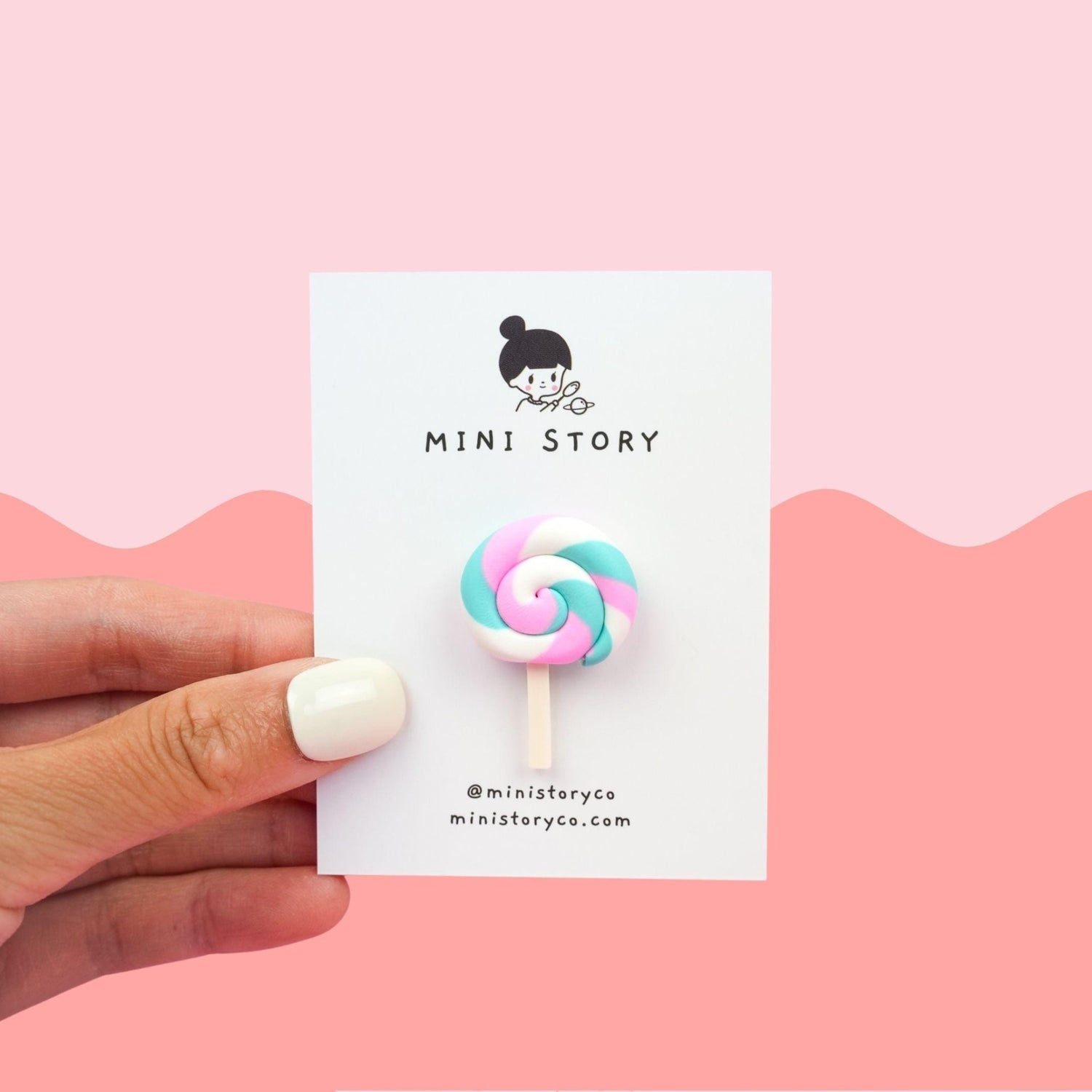 Swirl Lollipop Brooch - Mini Story Co