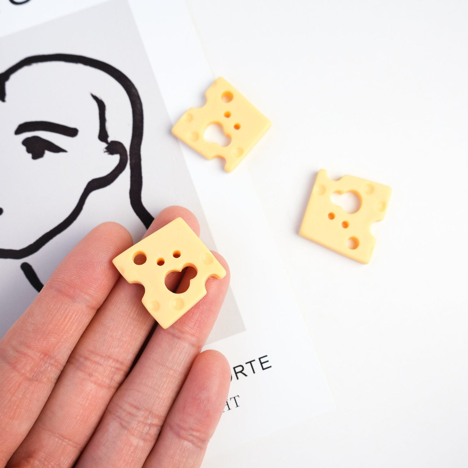 Swiss Cheese Slice Pin - Mini Story Co