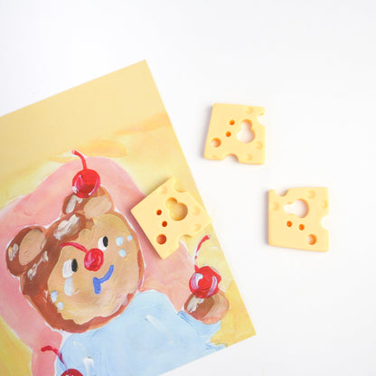 Swiss Cheese Slice Pin - Mini Story Co