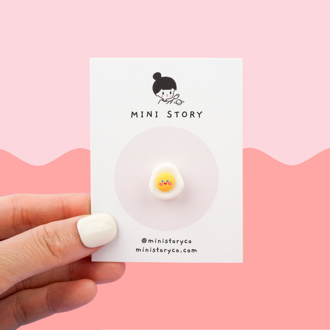 Tiny Fried Egg Pin - Mini Story Co